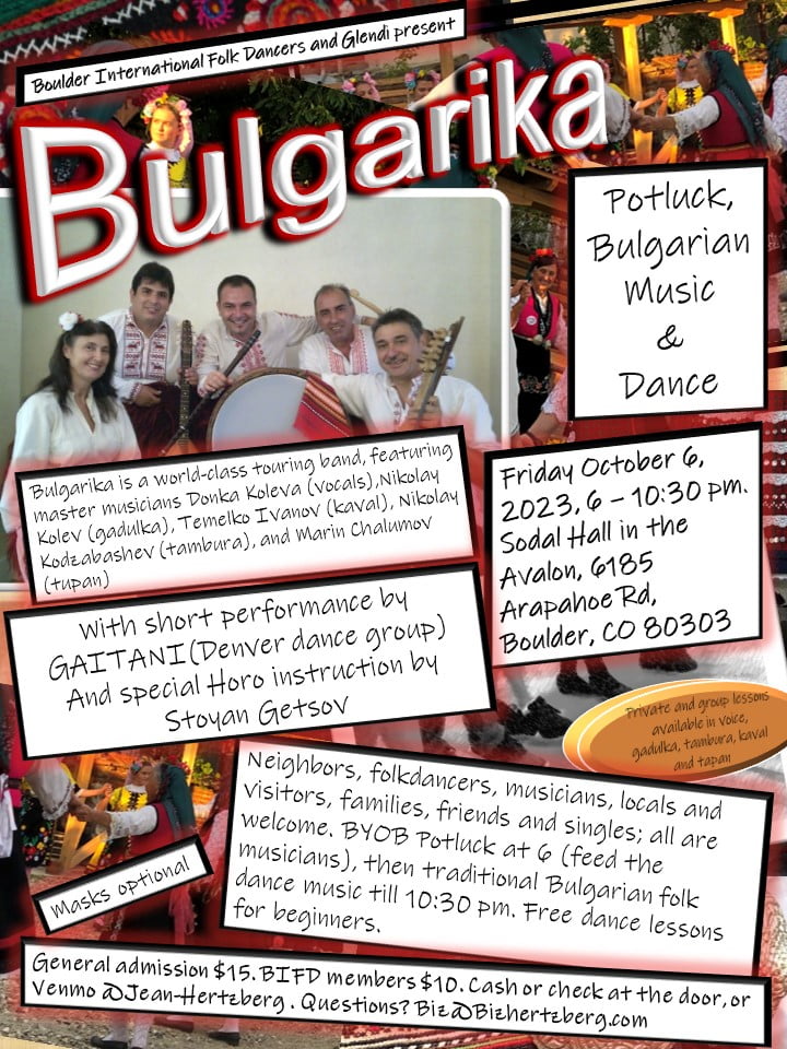 Flyer for Bulgarika In Boulder 2023