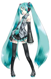 animated mascot character for the VOCALOID Hatsune Miku